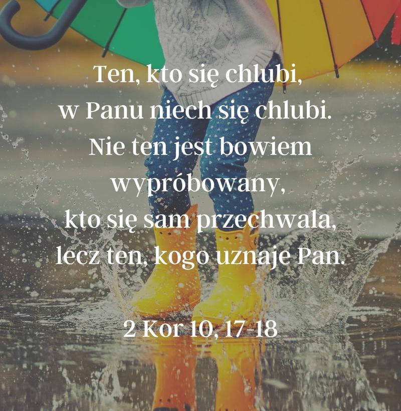 Cytat z Biblii [2 Kor 10, 17-18]