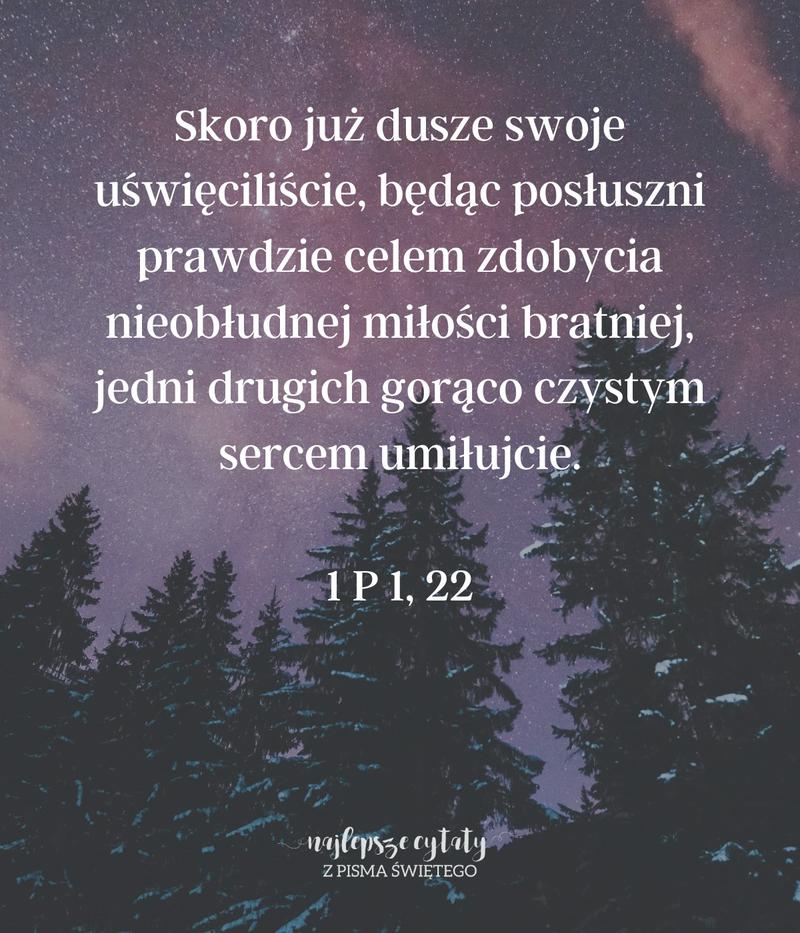 Cytat z Pisma Świętego 1 P 1,22
