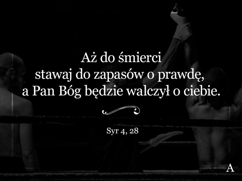 Cytat z Biblii Syr 4,38
