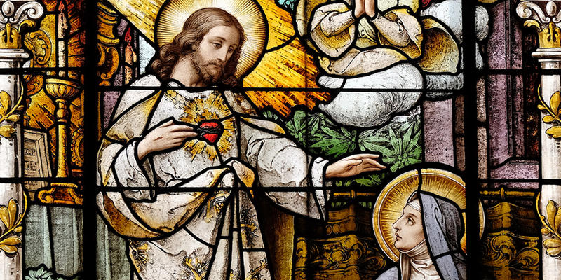 VITRAL MARGARIDA MARIA ALACOQUE