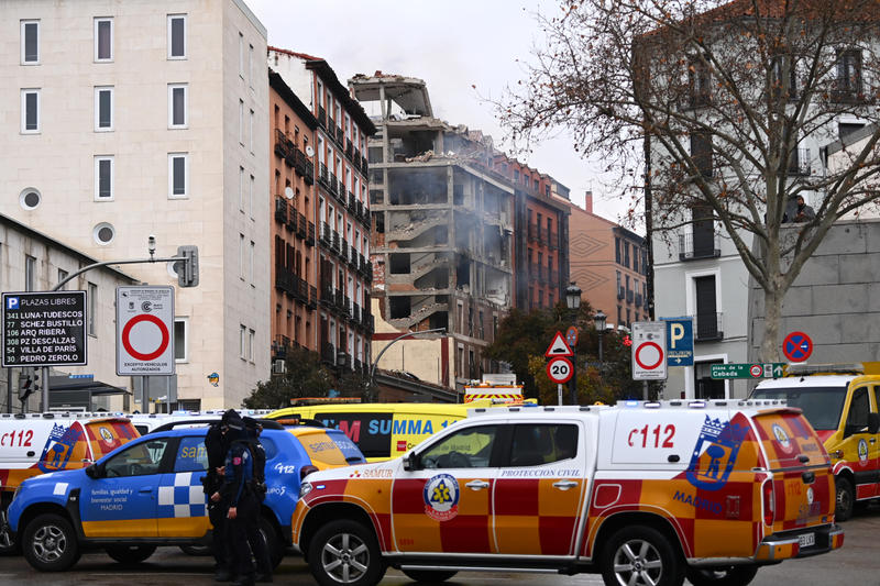 Prédio que explodiu em Madri