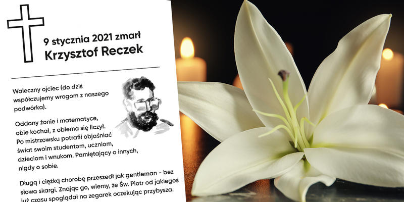 KRZYSZTOF RECZEK, NEKROLOG