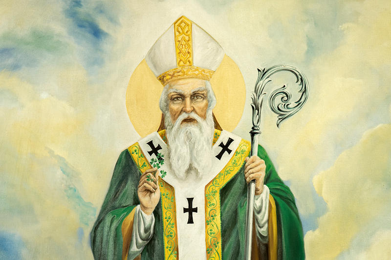 St.-Patrick-painting-in-church-Basilica-di-Santa-Maria-Ausiliatrice-shutterstock