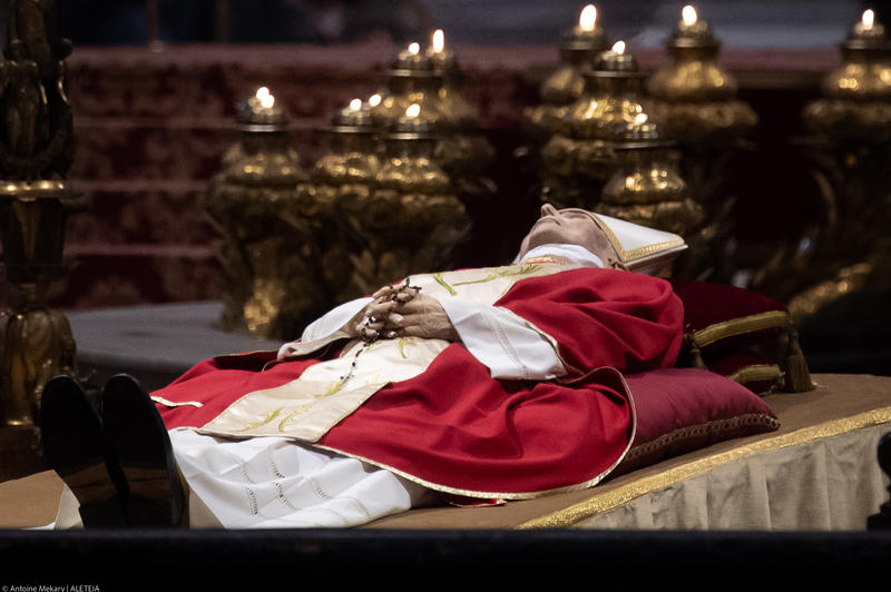 The body of Pope Emeritus Benedict XVI